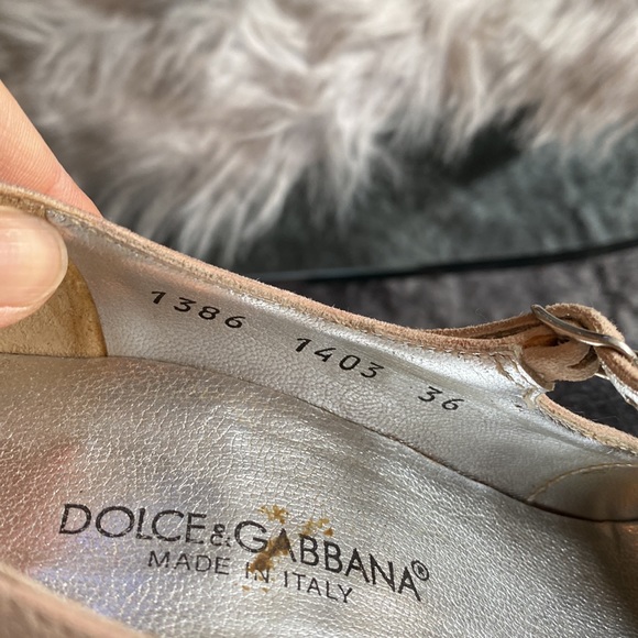 Dolce & Gabbana blush suede platform high heels size 36 - Picture 14 of 14